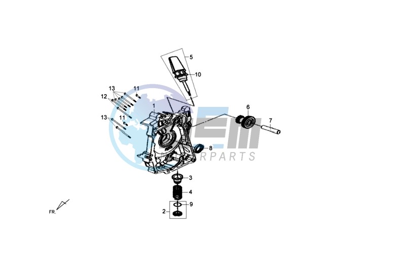 CRANKCASE RIGHT / START MOTOR