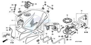 CB600F39 Australia - (U / ST) drawing FUEL TANK