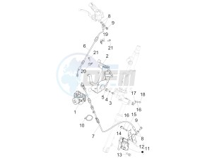 LIBERTY 125 IGET 4T 3V IE E4 ABS (EMEA) drawing Brakes pipes - Calipers (ABS)