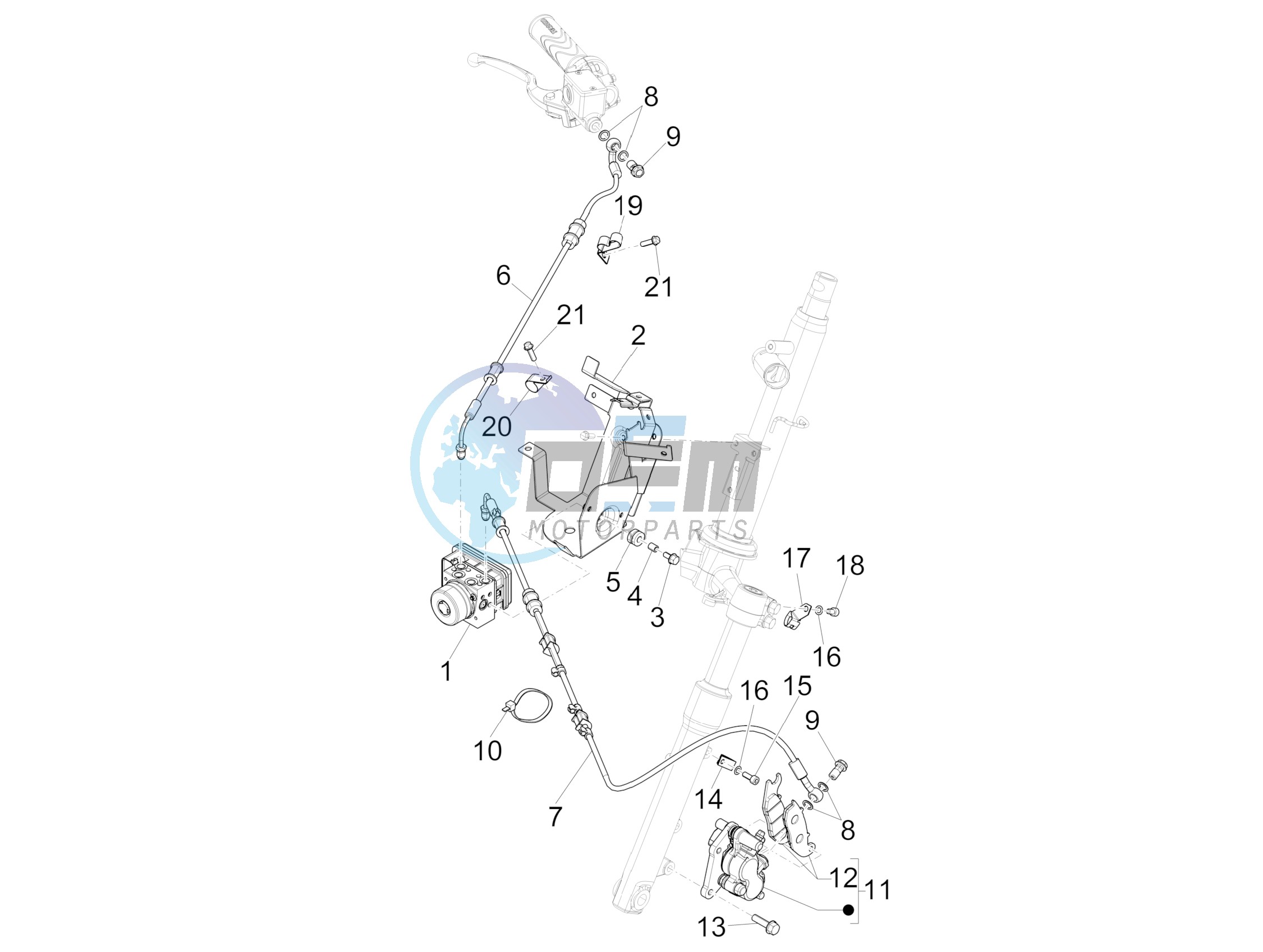 Brakes pipes - Calipers (ABS)