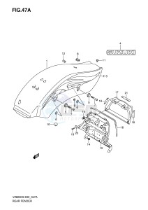 VZ800 (E2) MARAUDER drawing REAR FENDER (VZ800ZK7)