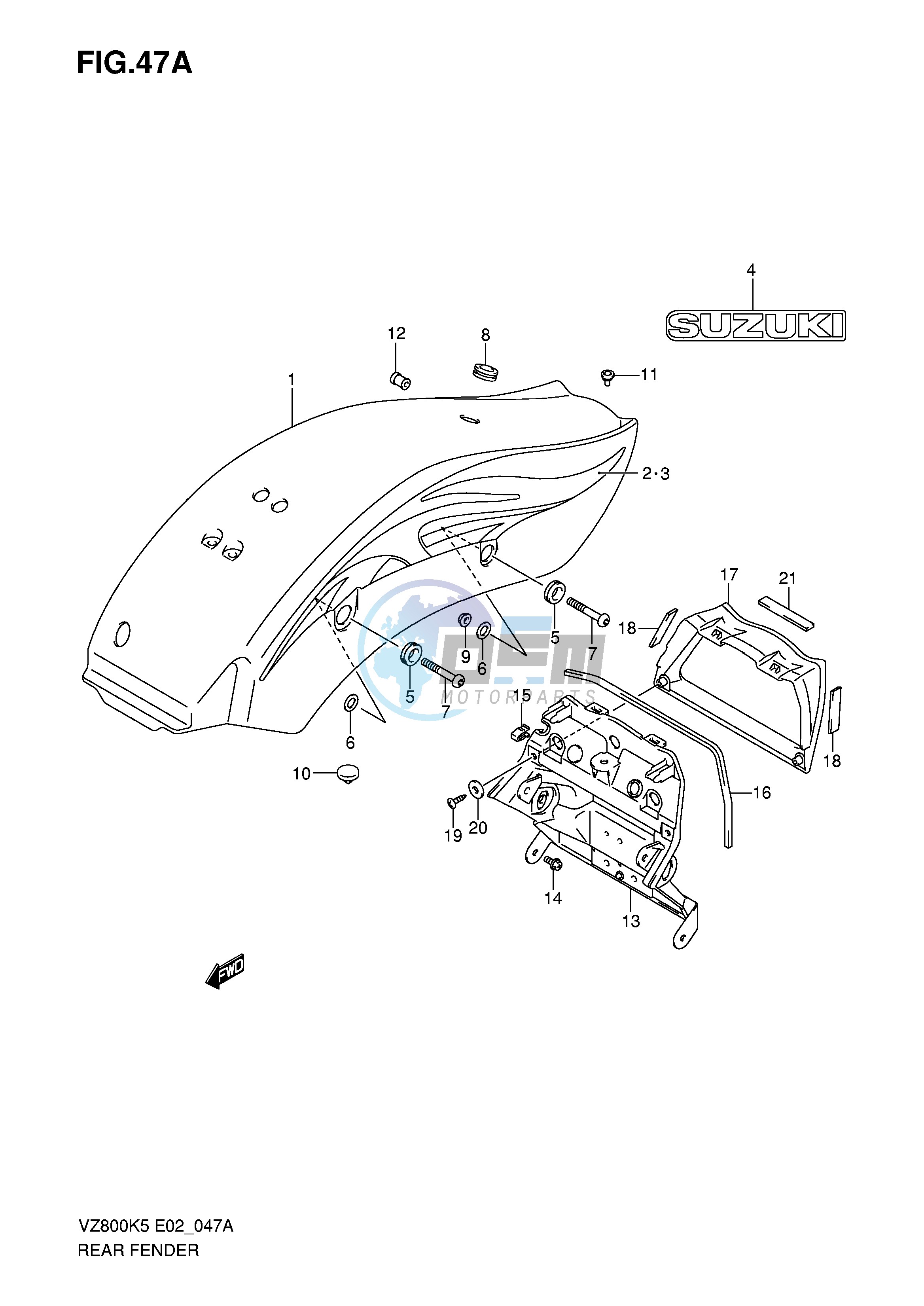 REAR FENDER (VZ800ZK7)