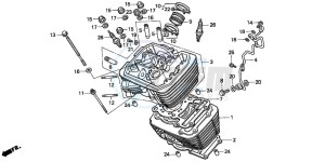 NV600C drawing CYLINDER/CYLINDER HEAD (FRONT)