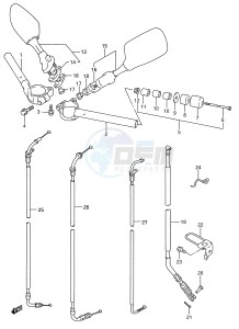 GSX-R750W (E28) drawing HANDLEBAR (MODEL R S)