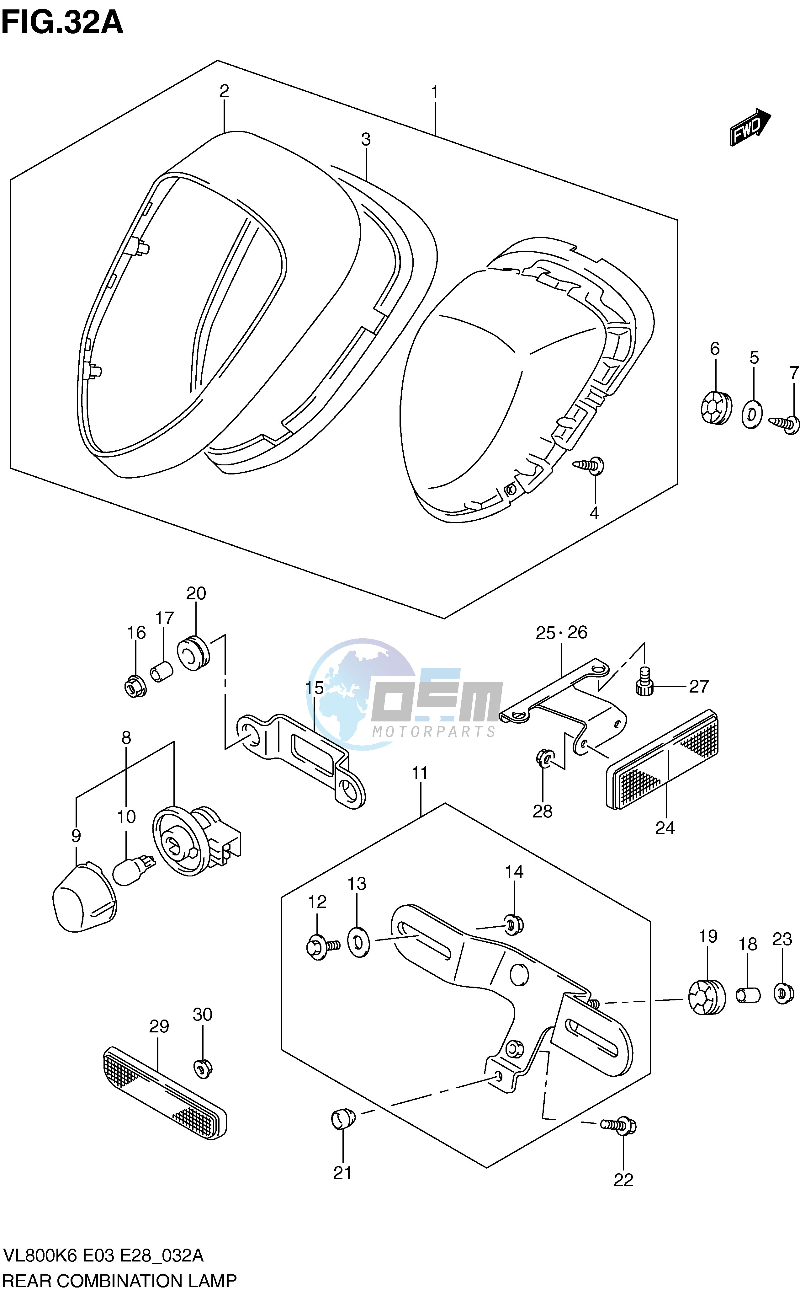 REAR COMBINATION LAMP (MODEL K9 L0)