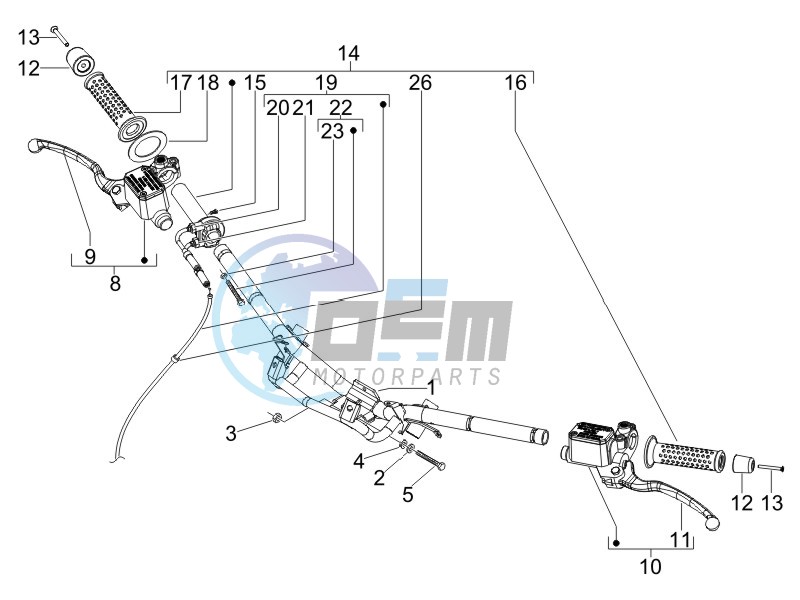 Handlebars - Master cilinder