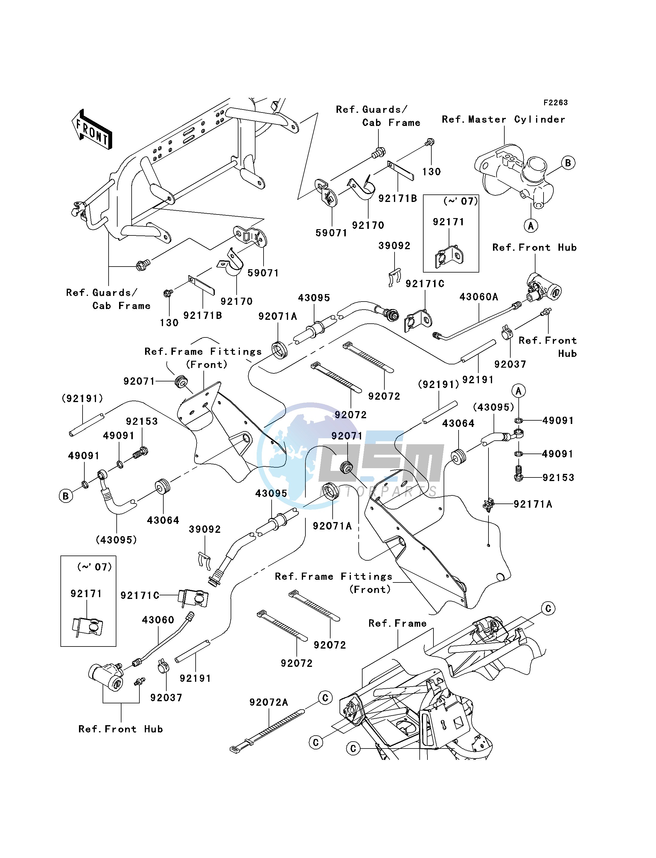 FRONT BRAKE PIPING