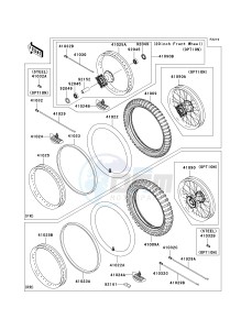 KX 250 T [KX250F] (7F) T7F drawing WHEELS_TIRES