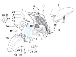 Beverly 500 Tourer (USA) USA drawing Wheel housing - Mudguard