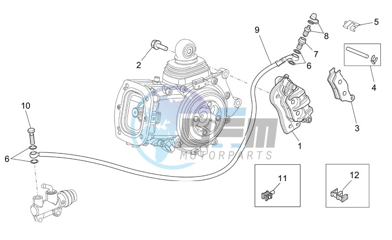 Rear brake caliper