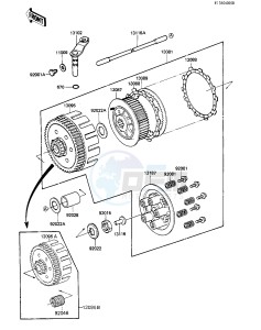 KX 500 A [KX500] (A1) [KX500] drawing CLUTCH -- 83 A1- -