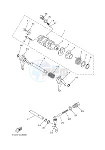 YFM700FWAD YFM70GPSH GRIZZLY 700 EPS SPECIAL EDITION (2UDM) drawing SHIFT CAM & FORK