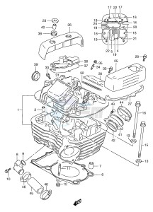 VZ800 (E2) MARAUDER drawing REAR CYLINDER HEAD