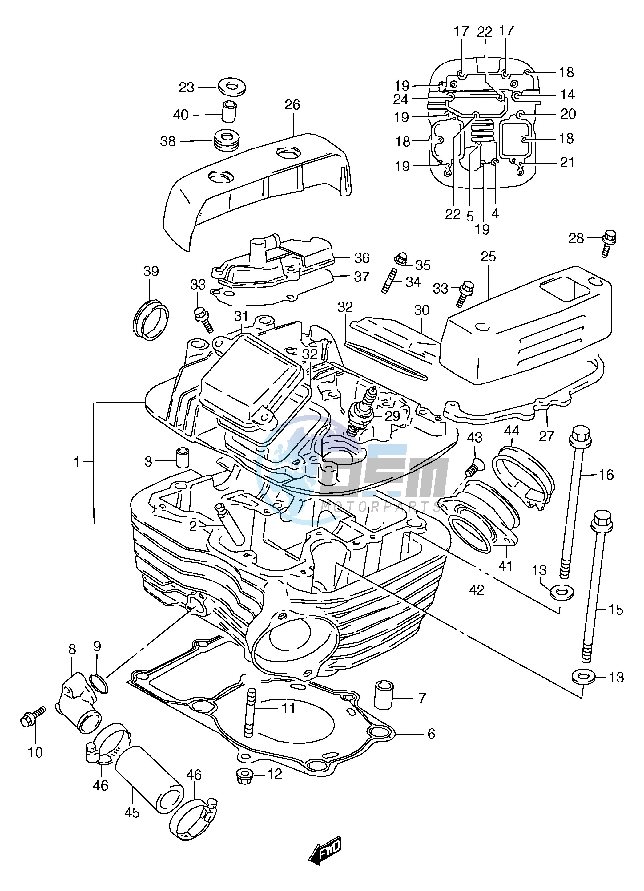 REAR CYLINDER HEAD