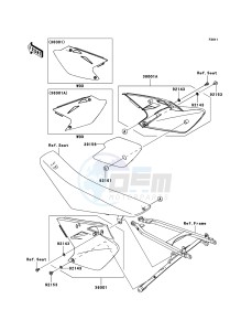 KX450F KX450D7F EU drawing Side Covers