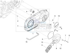 LX 125 4T 3V ie Vietnam drawing Crankcase cover and cooling