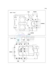 EX 500 D [NINJA 500R] (D10-D12) [NINJA 500R] drawing CRANKCASE BOLT PATTERN