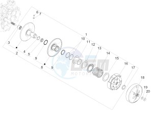 Medley 125 4T ie ABS E4 (EMEA) drawing Driven pulley