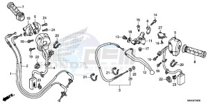 NC750XAG NC750X Europe Direct - (ED) drawing HANDLE LEVER/ SWITCH/ CABLE ( NC750X/ XA)