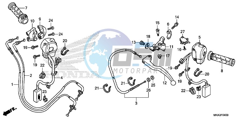 HANDLE LEVER/ SWITCH/ CABLE ( NC750X/ XA)