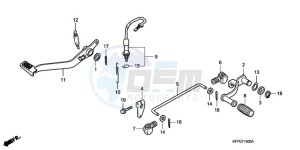 CBR125RW9 UK - (E / WH) drawing PEDAL