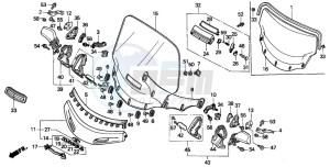 GL1500A GOLDWING ASPENCADE drawing WIND SCREEN (GL1500SES/SET)