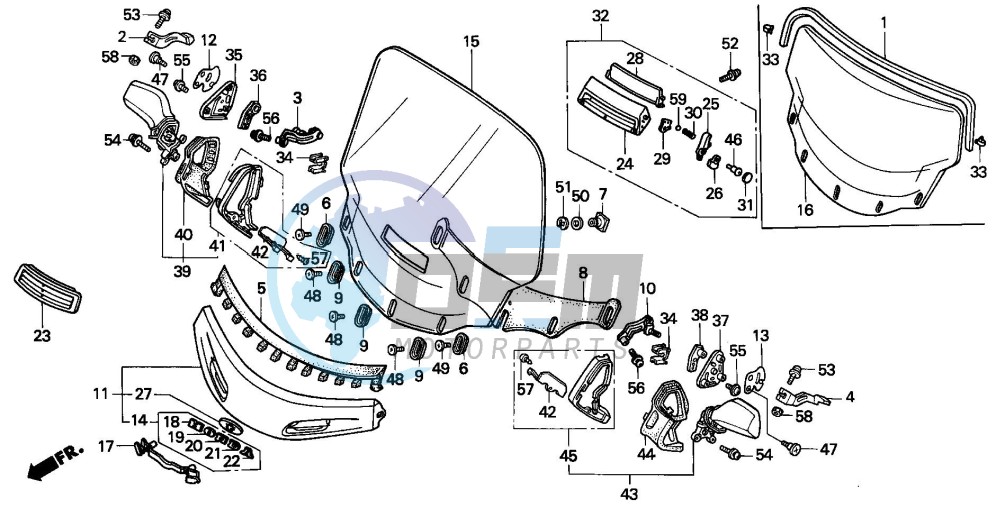 WIND SCREEN (GL1500SES/SET)