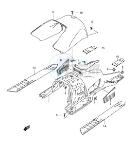 AN650 (E2) Burgman drawing FOOTBOARD