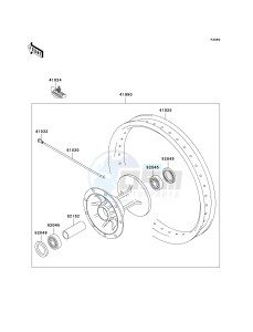 KX 250 M (M2) drawing OPTIONAL PARTS-- 20IN FRONT WHEEL- -