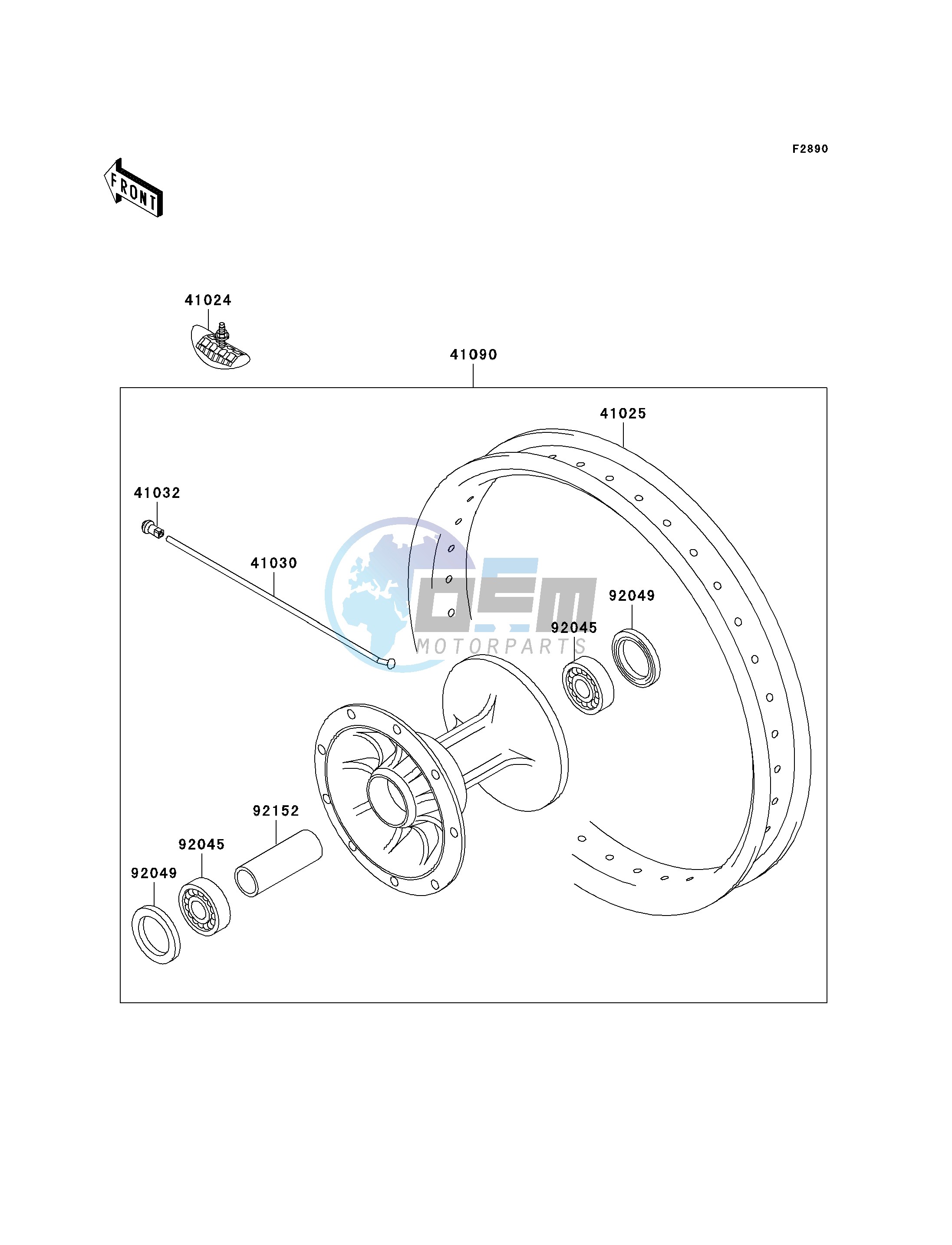 OPTIONAL PARTS-- 20IN FRONT WHEEL- -