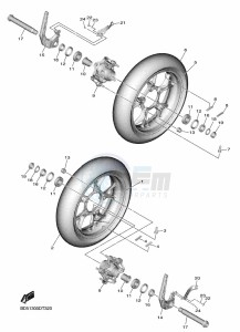 NIKEN MXT850 (BD5B) drawing FRONT WHEEL