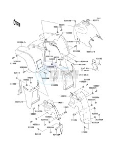 KVF 360 B [PRAIRIE 360] (B1-B3) [PRAIRIE 360] drawing FRONT FENDER-- S- -