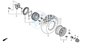 TRX400FA FOURTRAX AT drawing FRONT WHEEL