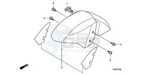 PES125R9 Europe Direct - (ED / STC) drawing FRONT FENDER