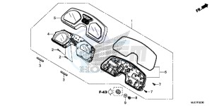 CBR650F 2ED - (2ED) drawing METER