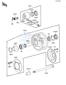 KZ 305 B [CSR BELT] (B1) [CSR BELT] drawing FRONT HUB