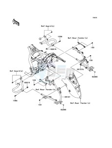 VN1700_VOYAGER_CUSTOM_ABS VN1700KEF GB XX (EU ME A(FRICA) drawing Saddlebags(Side Bag Bracket)