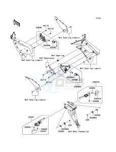 NINJA ZX-6R ZX600RBF FR GB XX (EU ME A(FRICA) drawing Turn Signals