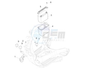 125 4T 3V I GET ie Primavera (APAC) (AU, EX, JA, KR, VT) drawing Remote control switches - Battery - Horn