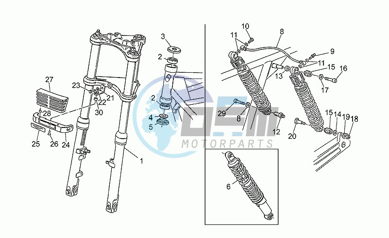 Front/rear shock absorber