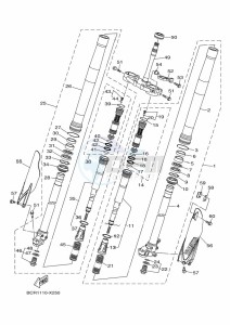 YZ250 (BCRG) drawing FRONT FORK