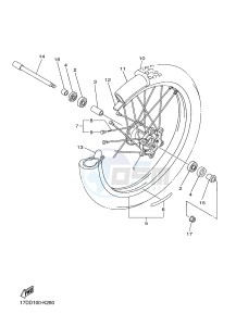 YZ450F (33DD 33DE 33DF 33DG) drawing FRONT WHEEL