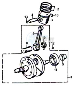 XS-125-K drawing CRANKSHAFT / PISTON