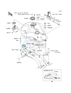 ZR 1000 B [Z1000] (7F-8F) 0B8F drawing FUEL TANK