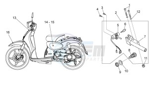 Scarabeo 50 2t drawing Lock hardware kit - Decals