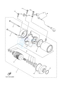 YFM700R YFM7RD RAPTOR 700R (1PE2 1PE3 1PE4) drawing STARTING MOTOR