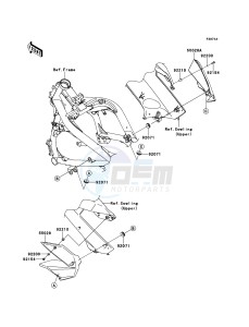 ER-6f ABS EX650D9F GB XX (EU ME A(FRICA) drawing Cowling(Center)