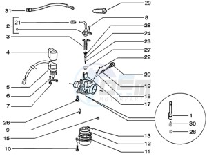 ET4 150 Leader drawing Carburettor (Dell Orto)