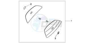 CBF1000A drawing 29 LITRE PANNIER COLOUR PANEL SET Y-200P