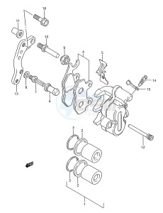 RM250 (E28) drawing FRONT CALIPER (MODEL K L)